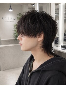 シエラ 心斎橋(CIERA.) ソフトモヒカンオールバックサーフカールセンター分けフェード