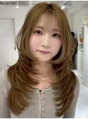 ブリーチハイライト髪質改善ダブルカラーレイヤーカット