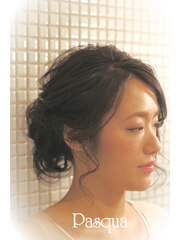 パスクア＊楽々お団子ヘアー