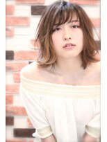 ホラン(HoLan)&nbsp;【ふわミディ】スポンテニアスカール☆フリンジバング★ベージュ