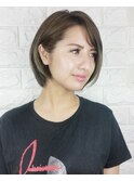 マットベージュのショートボブ☆
