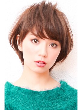 モニカ 西宮北口(Monica) アシメショートエアリーショートグレージュナチュラルボブ