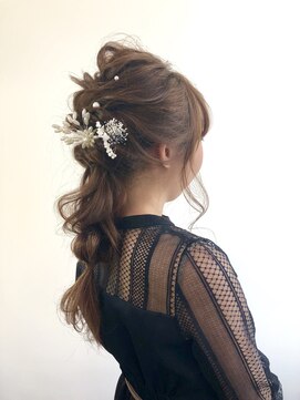 アオタニヘアー 桂店(aotani hair) ゆるふわ編みおろしアレンジ