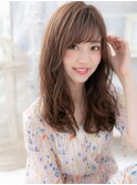 大人かわいいくせ毛風カール&斜めバングb越ケ谷20代30代40代!