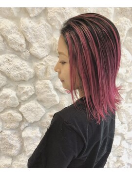 モアナ バイ ヘッドライト 沖縄東崎店(Moana by HEADLIGHT) Moana東崎#チェリーレッド#バレイヤージュ#学割U24