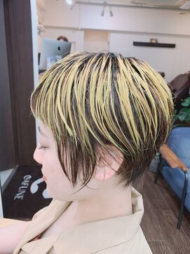 ポー 三軒茶屋(poh) テラコッタ/ミニウルフ/デジタルパーマ/くすみブルー*三軒茶屋駅