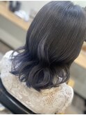 ラベンダーグレージュ　こなれミディ　大人かわいい