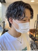 波巻きスパイラル、センターパートヘア 名古屋駅/名駅/メンズ