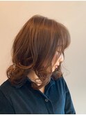 ミディアムレイヤー/血色艶カラー/20代30代　