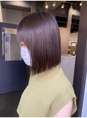 フレンチガーリーオン眉ショートボブウルフプリカールくすみブル