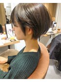 透明感ショート×サンドベージュ