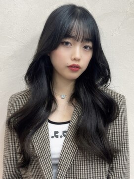 ユニ 表参道(uni) 韓国ヘア　ヨシンモリくびれヘア　ぱっつんシースルーバング