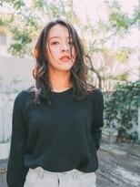 フランズ いわき(FLUNS)&nbsp;黒髪/グレーベージュ/レイヤーロング/前髪パーマ/いわき市