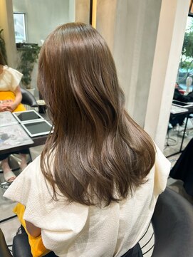 ロンドエニカ 大宮(Lond enika) ブリーチなしダブルカラーオリーブベージュ寒色カラー大宮美容室