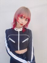 ダブルカラーピンクベージュケアブリーチハイトーン髪質改善