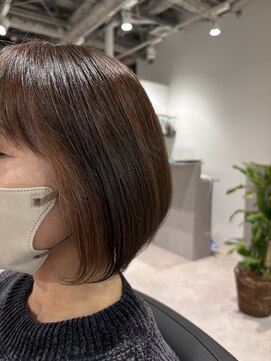 ハーツ 船橋(HEARTS) イヤリングカラーでもみあげの白髪ぼかし【船橋/白髪ぼかし】