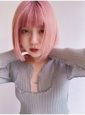 ピンクベージュ大人ガーリーニュアンスカラーメルティーカラー