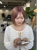 ピンクベージュ*ダブルカラー