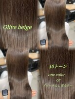 アリュウル 表参道 青山(Allure) ブリーチなしwカラーで作るオリーブベージュ◯伊藤