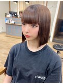 小顔タッセルボブ×美髪/イメチェン[ボブ/縮毛矯正/丸型卵型]
