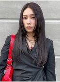 レイヤーカット ストレート 艶トリートメント 顔周りレイヤー