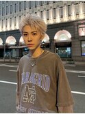 メンズスパイキーショートホワイトベージュ