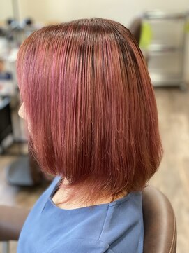 ヘア ナヴォーナ 大浦店(hair NAVONA) ハイライト　ピンクベージュ