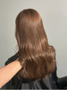 ノー バイ イオエ 西梅田(no. by ioe) ブリーチなしカラー/髪質改善/ミルクティーベージュ/小顔へア