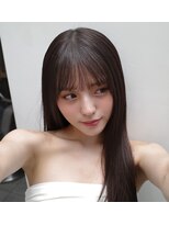 ラル 立川南口(lar) 卵型前髪_黒髪小顔オリーブグレーココアベージュクラゲヘアー