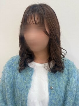 アイロン苦手でもOK♪オイル仕上げで可愛いコテ巻き風パーマ