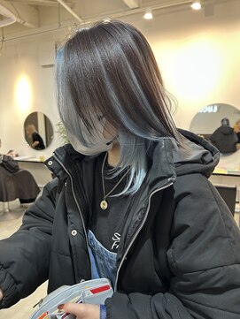 ラック 津田沼(LUCK) 水色ダブルカラーインナーカラーケアブリーチ