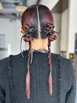 アルバム 新宿(ALBUM SHINJUKU) ロング韓国ヘアおくれ毛前髪カット_ba573711