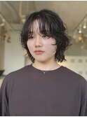 ウェット質感で大人風ショートパーマ【高田】
