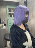 ミルクティーブロンドニュアンスウルフワンホンレイヤー渋谷