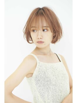 美容室ラトリエ コモ 新所沢店の写真/雨の日こそ映える☆顔周りを華やかに彩るデザインカラー!カラーとウェーブで軽やかさ◎