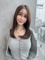 ロンドアベニール 北千住(Lond avenir)&nbsp;オリーブベージュ/レイヤーカット/顔周りレイヤー/シースルー