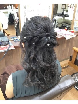 サロンド クラフト(salon de craft) 【パーティーヘアセット】編み込みハーフアップアレンジ