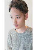 メンズグレイショートヘア