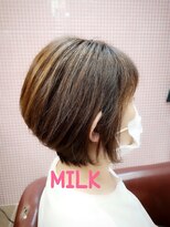 ミルク 希望ヶ丘(milk) 前下がりショートボブ・スモーキーベージュ