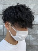 メンズマッシュパーマニュアンスパーマスパイラルパーマ刈り上げ