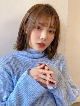 ベイルーム(BAYROOM by HONEY omotesando) 大人可愛い20代30代40代外はねボブ×ラテベージュ