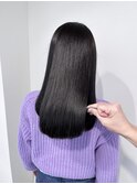 大人可愛い20代30代小顔ナチュラルロング黒髪暗髪