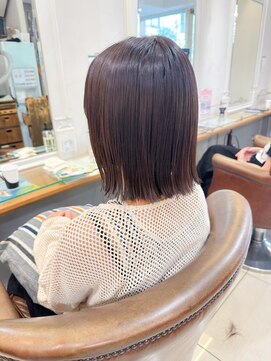 ネオリーブアイム 横浜西口店(Neolive aim) 切りっぱなしボブ 透明感カラー【横浜】k