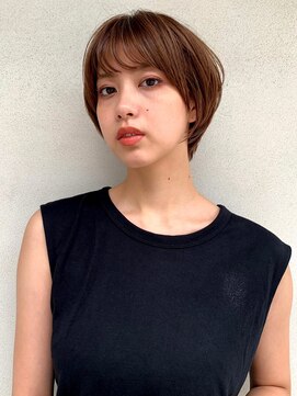 シーン(SCENE) 丸みショート　ブラウンベージュ　ショート【天神/今泉】