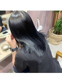 stylist イケダ>> 地毛風カラー!ブルーブラック