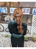 笑顔溢れるヘアアレンジ/アレンジ/ポニーテール/巻き髪