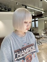 ヲタク(wotaku.)&nbsp;ハイトーンボブブロンドホワイトベージュ2ブリーチボブ