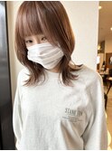 ミディアムロブ×ラベージュ