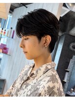 アクシー ヘアーアンドメイク(AXY HAIR&MAKE)&nbsp;ニュアンスパーマハンサムショート毛流れパーマ毛流れ縮毛矯正