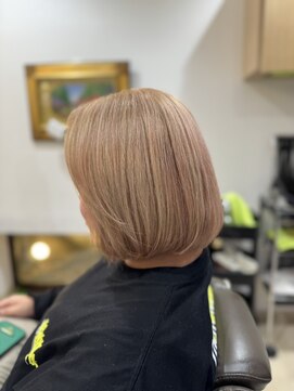 アクトプレミアヘアー栄(Act premier hair sakae) ナチュラルボブ×ブリーチハイトーン